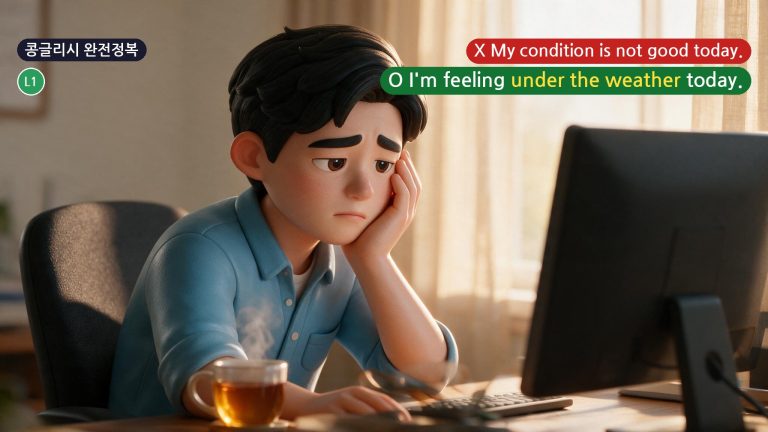 콩글리시 완전정복 Day 4 - '나 오늘 컨디션 안 좋아'를 My condition is bad라고 하면 안 되는 이유