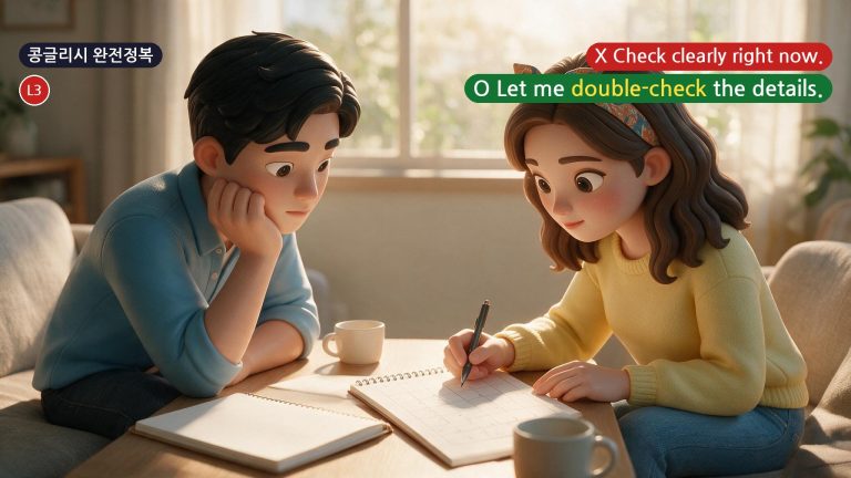 콩글리시 완전정복 Day 48 - '확실히 짚고 넘어갑시다' Clarify와 Double-check