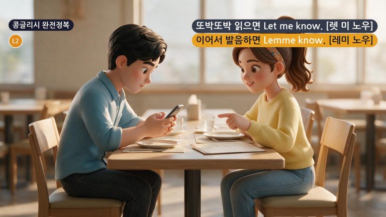 콩글리시 완전정복 Day 33 - '알려줘'를 Let me know 대신 쓰는 0.5초 구어체 연음들