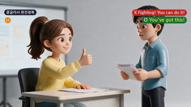 콩글리시 완전정복 Day 51 - '힘내!'를 Fighting!이라고 외치면 못 알아듣는 이유
