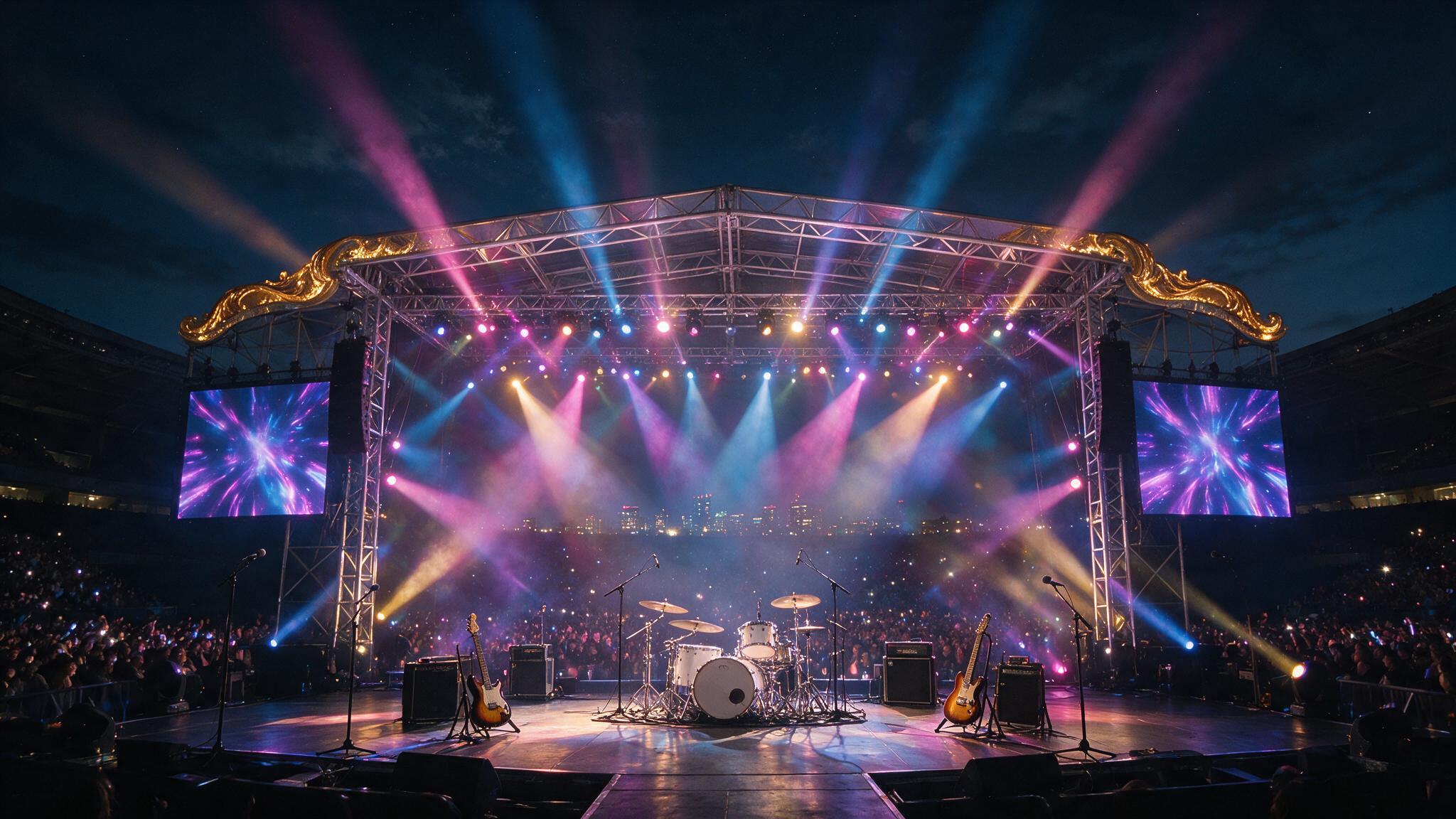콘서트 무대 조명 이미지